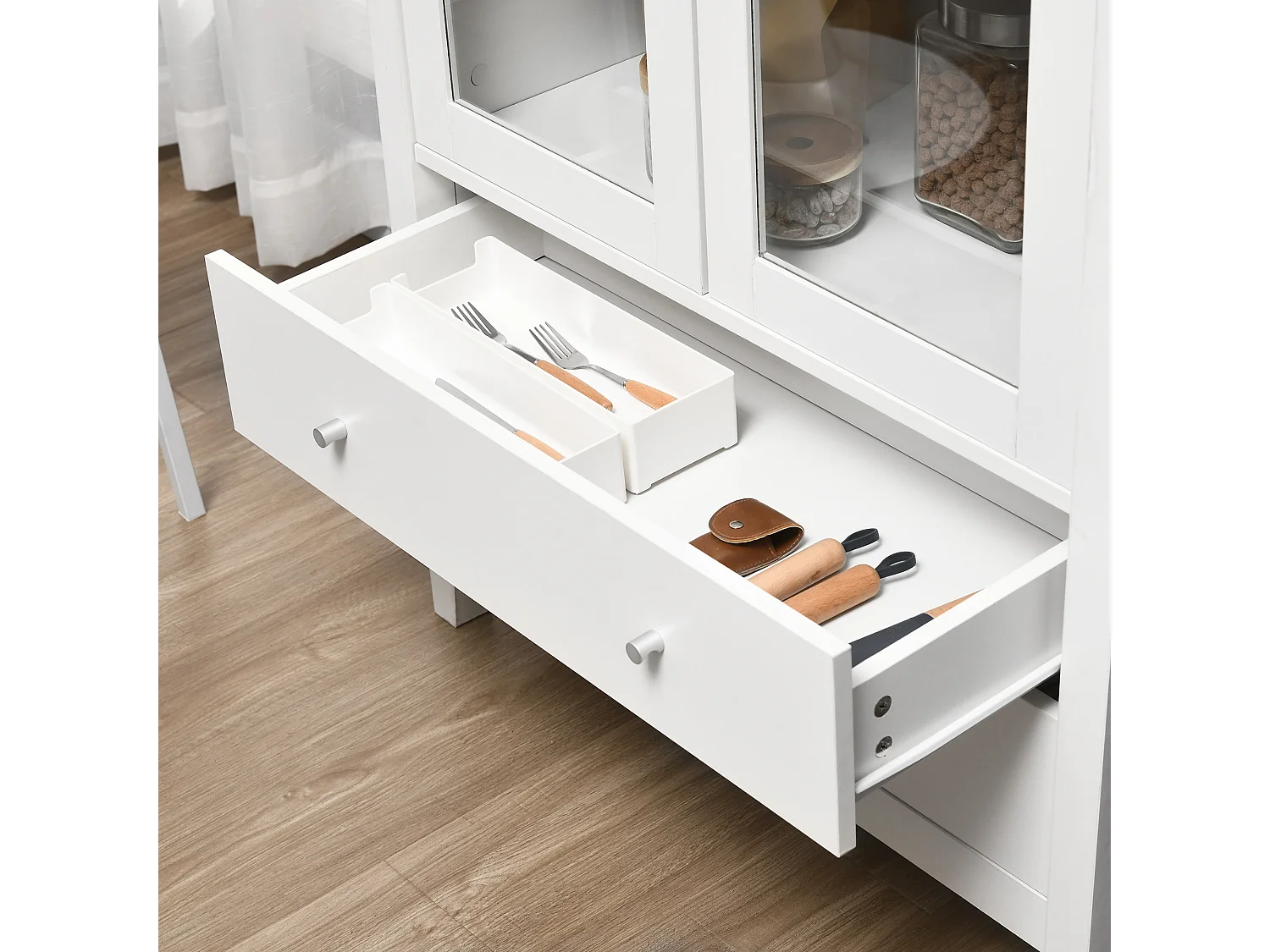 Vitrina de salón blanco 80x40x160 cm HOMCOM