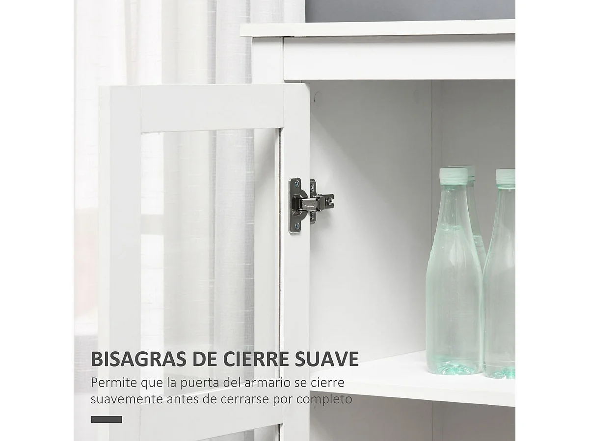 Vitrina de salón blanco 80x40x160 cm HOMCOM
