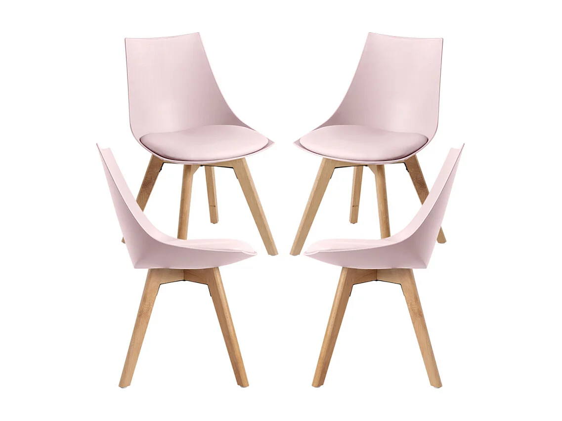 Packs Sillas Comedor - Pack 4 Sillas Blok - Rosa
