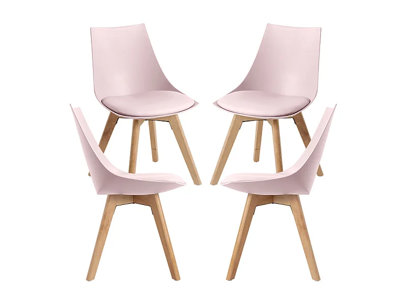 Packs Sillas Comedor - Pack 4 Sillas Blok - Rosa