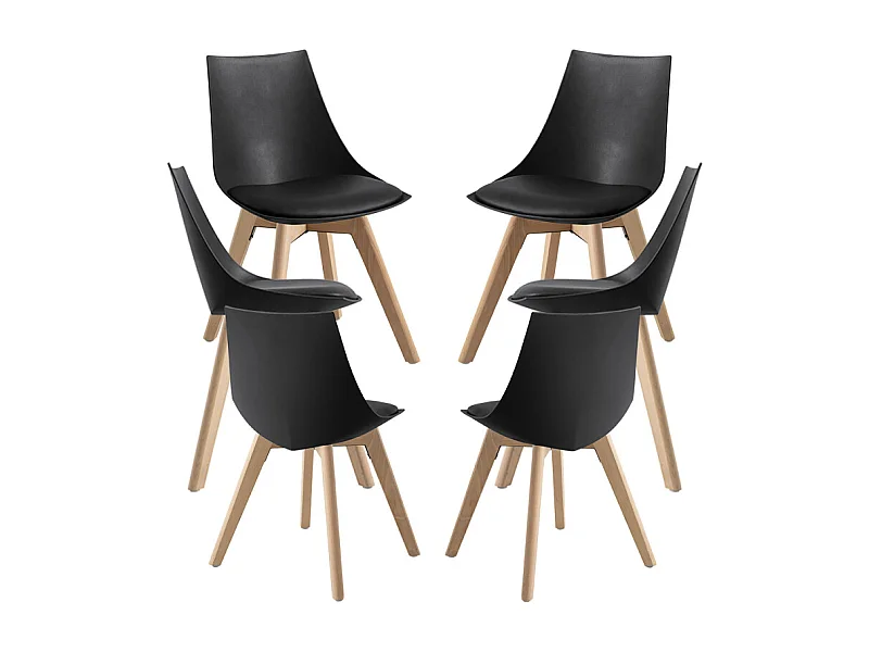 Packs Sillas Comedor - Pack 6 Sillas Blok - Negro