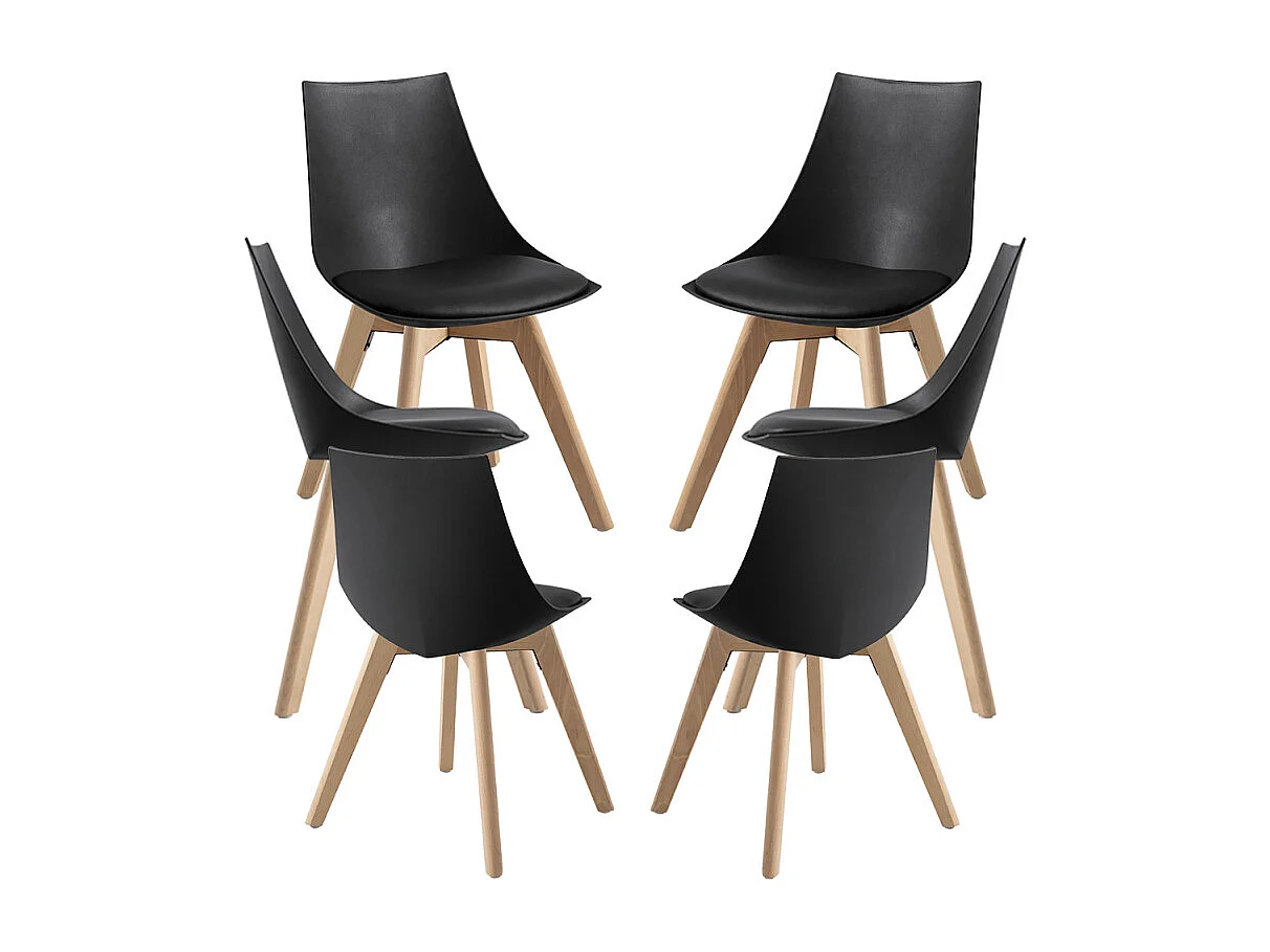 Packs Sillas Comedor - Pack 6 Sillas Blok - Negro