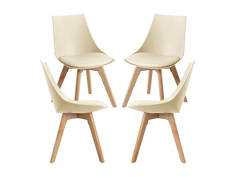 Packs Sillas Comedor - Pack 4 Sillas Blok - Beige