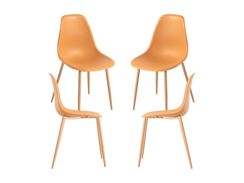 Packs Sillas Comedor - Pack 4 Sillas Mykle - Mostaza