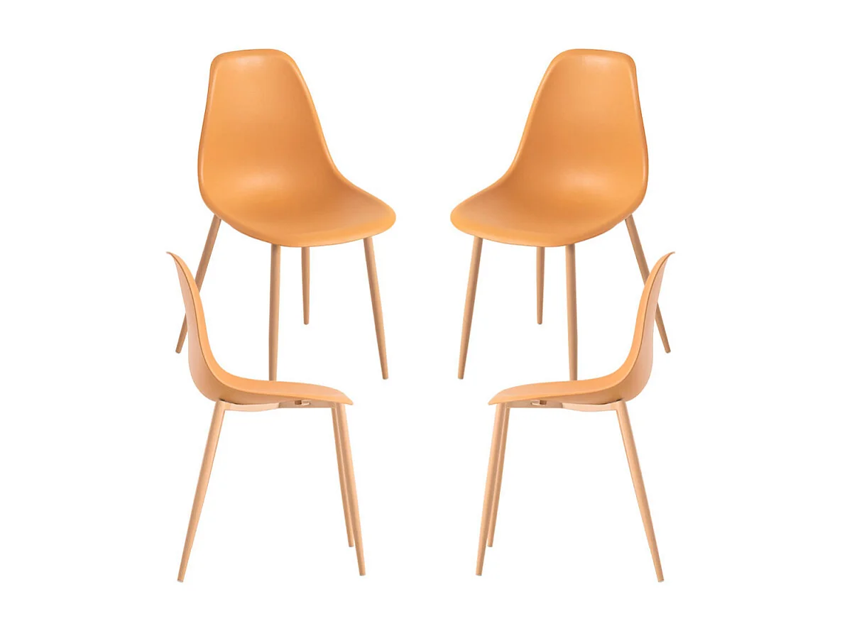 Packs Sillas Comedor - Pack 4 Sillas Mykle - Mostaza