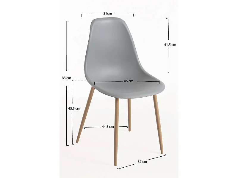 Packs Sillas Comedor - Pack 2 Sillas Mykle - Gris claro