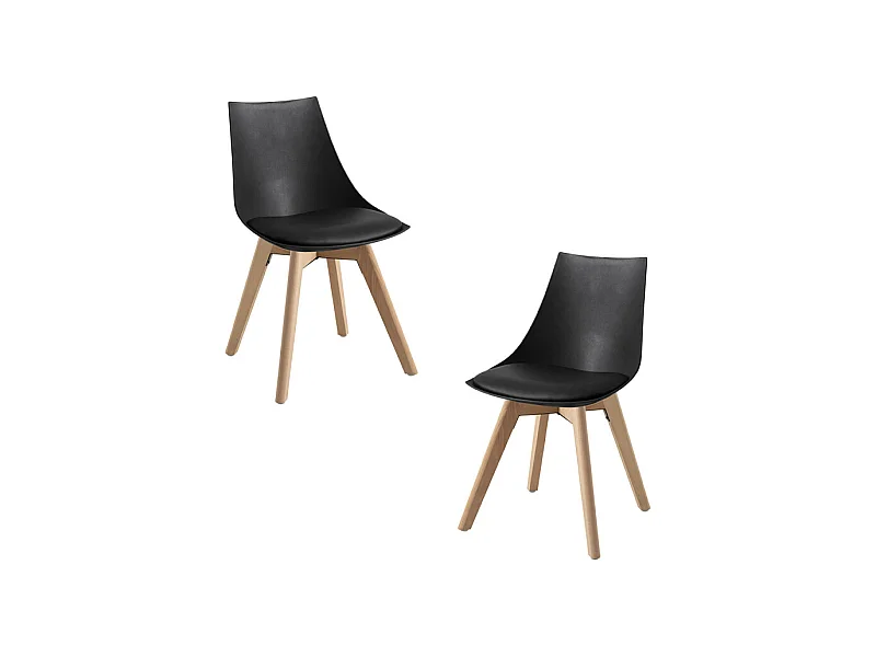 Packs Sillas Comedor - Pack 2 Sillas Blok - Negro