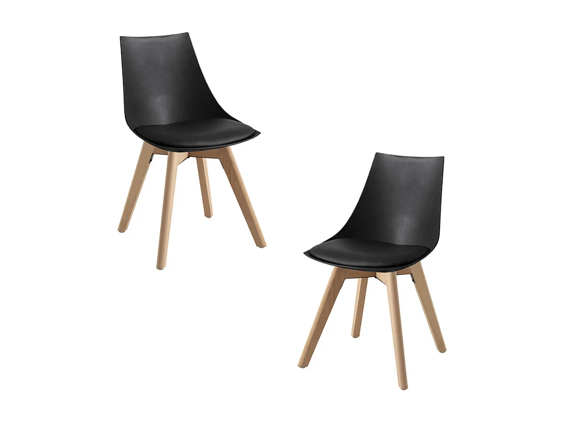 Packs Sillas Comedor - Pack 2 Sillas Blok - Negro