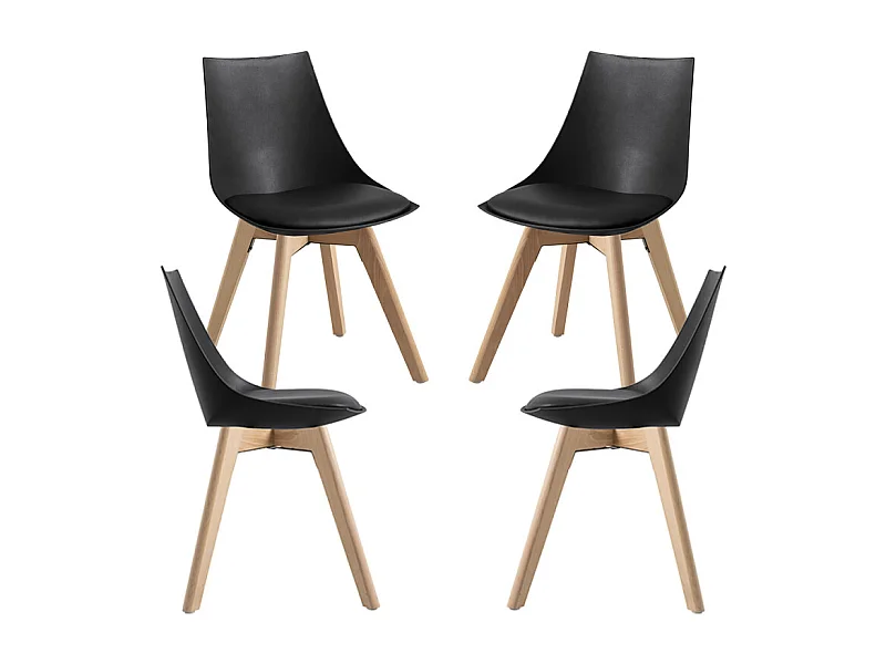 Packs Sillas Comedor - Pack 4 Sillas Blok - Negro