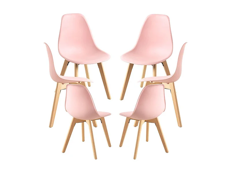 Packs Sillas Comedor - Pack 6 Sillas Kelen - Rosa