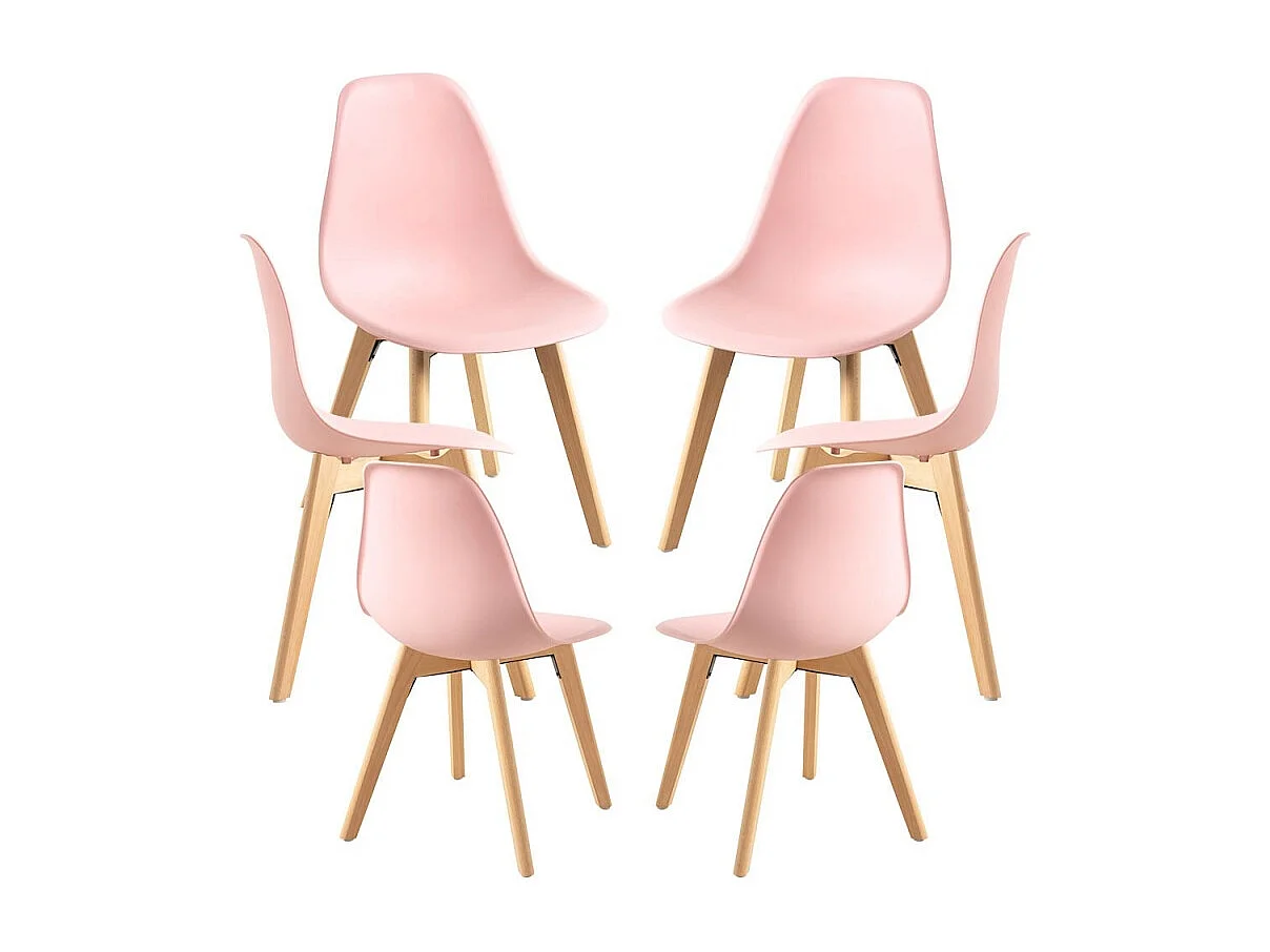 Packs Sillas Comedor - Pack 6 Sillas Kelen - Rosa