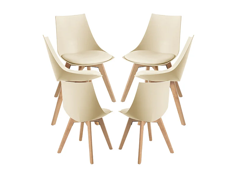 Packs Sillas Comedor - Pack 6 Sillas Blok - Beige