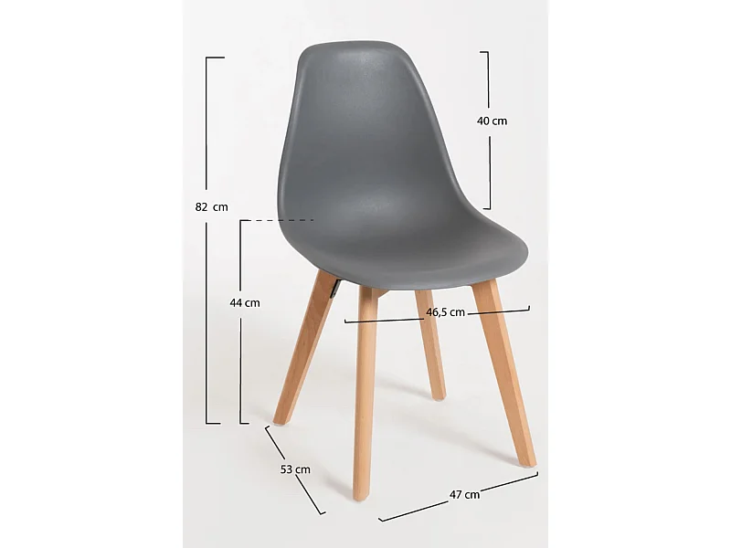 Packs Sillas Comedor - Pack 4 Sillas Kelen - Gris oscuro