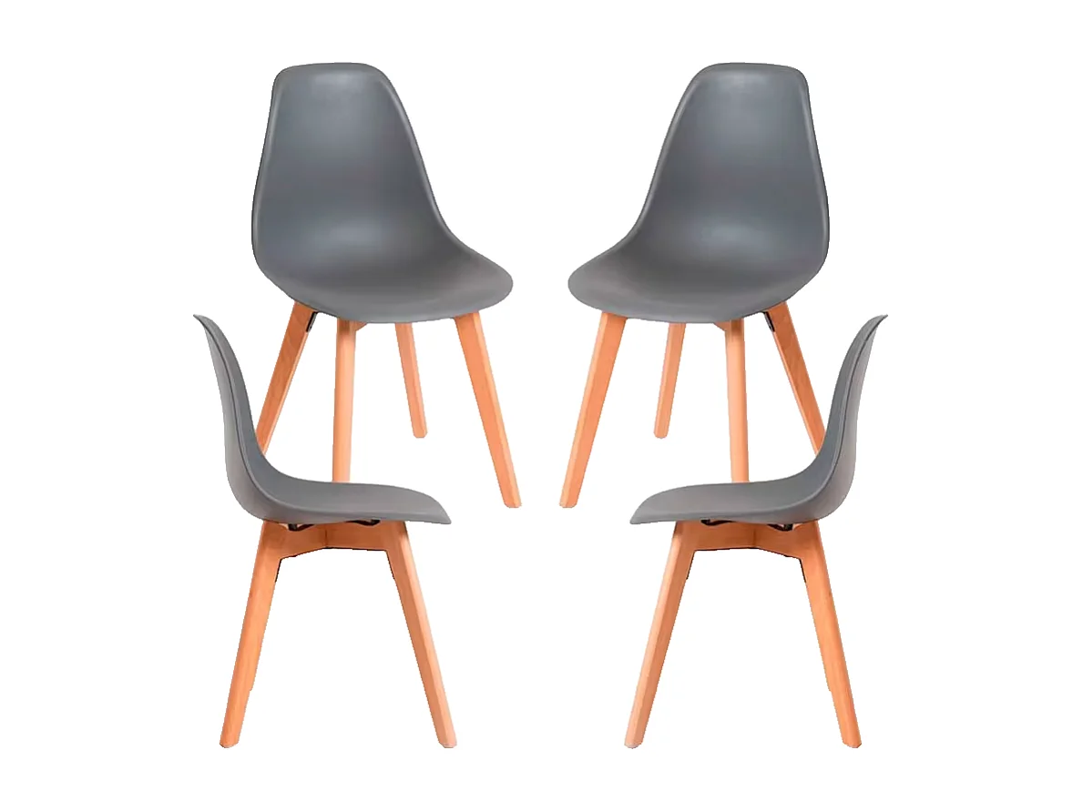 Packs Sillas Comedor - Pack 4 Sillas Kelen - Gris oscuro