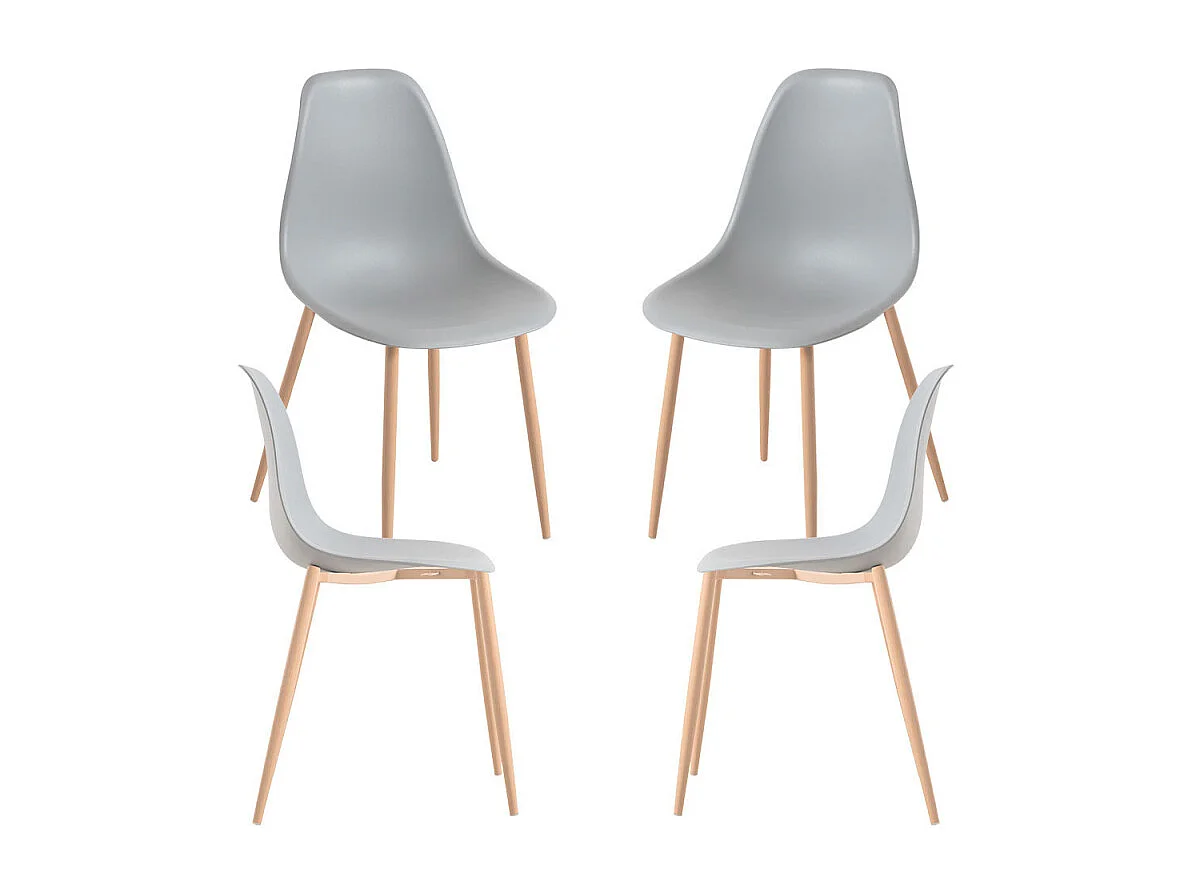 Packs Sillas Comedor - Pack 4 Sillas Mykle - Gris claro
