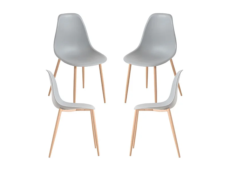 Packs Sillas Comedor - Pack 4 Sillas Mykle - Gris claro