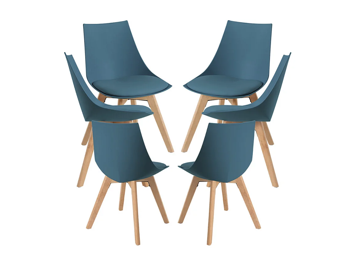 Packs Sillas Comedor - Pack 6 Sillas Blok - Verde azulado