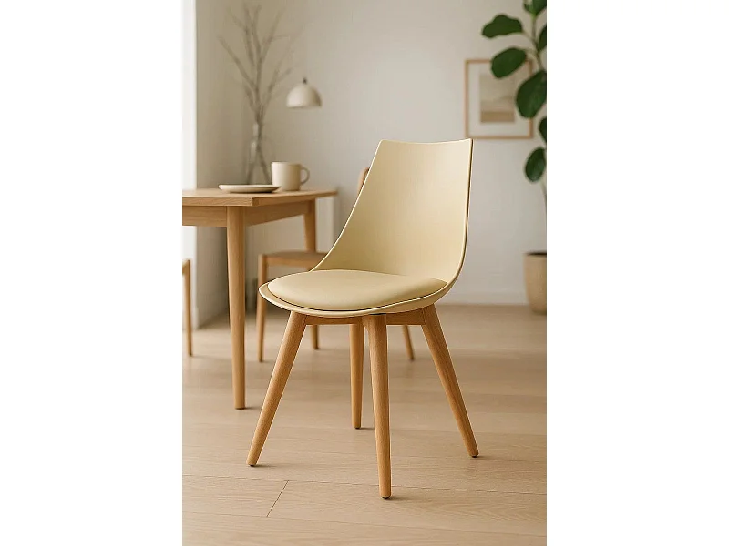 Sillas Comedor - Silla Blok - Beige