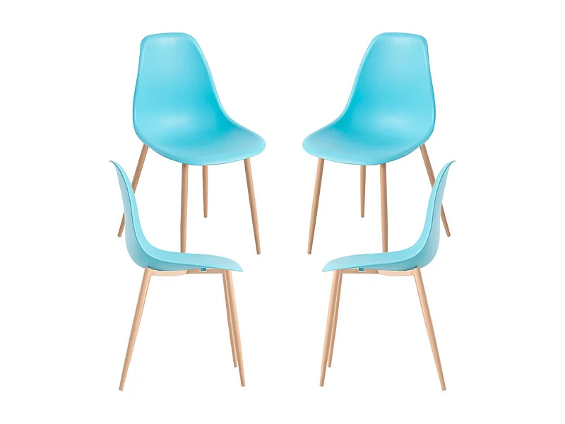 Packs Sillas Comedor - Pack 4 Sillas Mykle - Turquesa