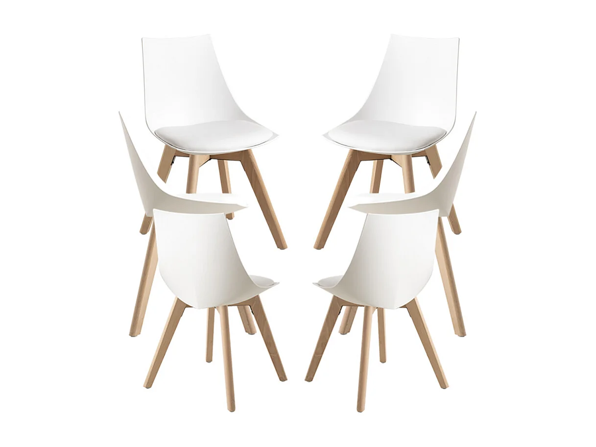 Packs Sillas Comedor - Pack 6 Sillas Blok - Blanco