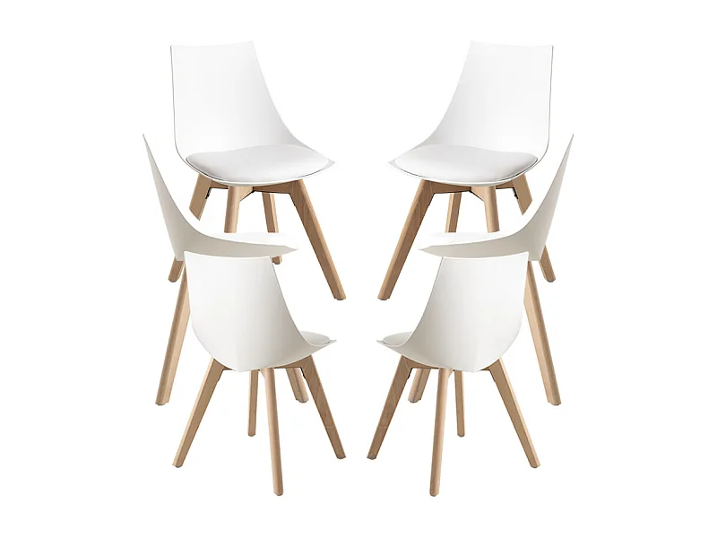 Packs Sillas Comedor - Pack 6 Sillas Blok - Blanco