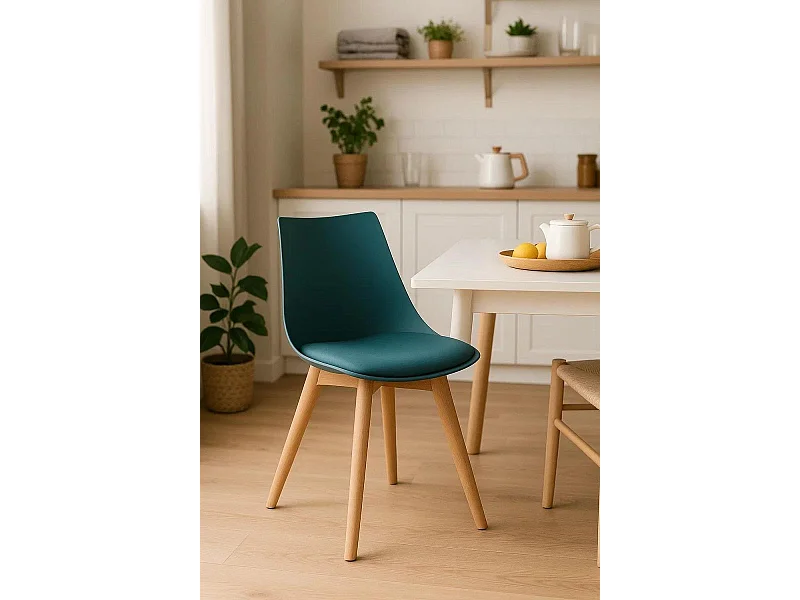 Sillas Comedor - Silla Blok - Verde azulado
