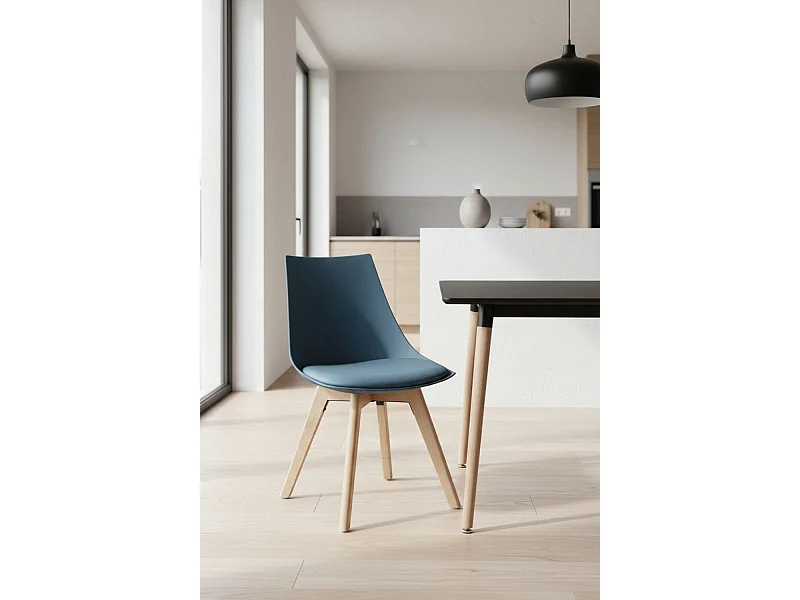 Sillas Comedor - Silla Blok - Verde azulado