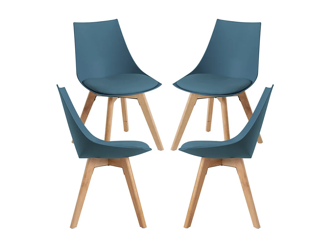 Packs Sillas Comedor - Pack 4 Sillas Blok - Verde azulado