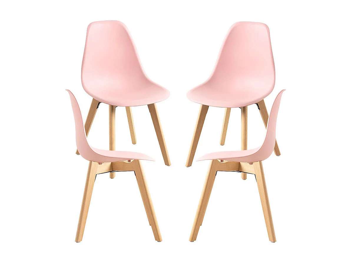 Packs Sillas Comedor - Pack 4 Sillas Kelen - Rosa