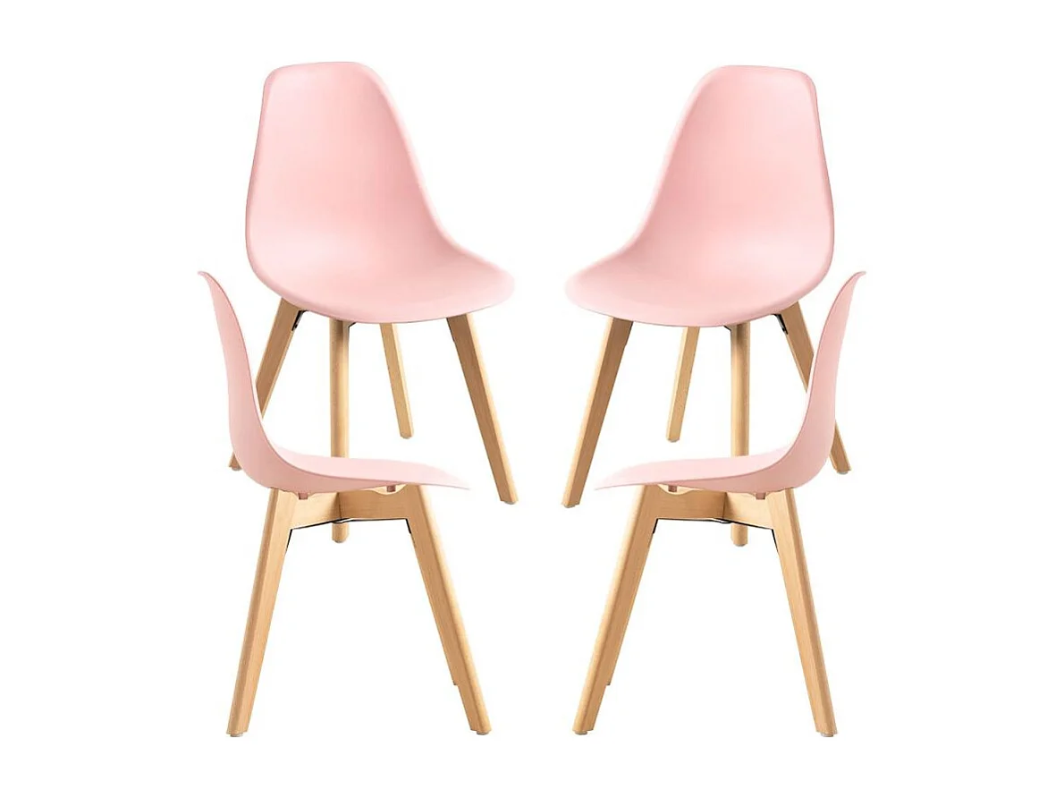 Packs Sillas Comedor - Pack 4 Sillas Kelen - Rosa