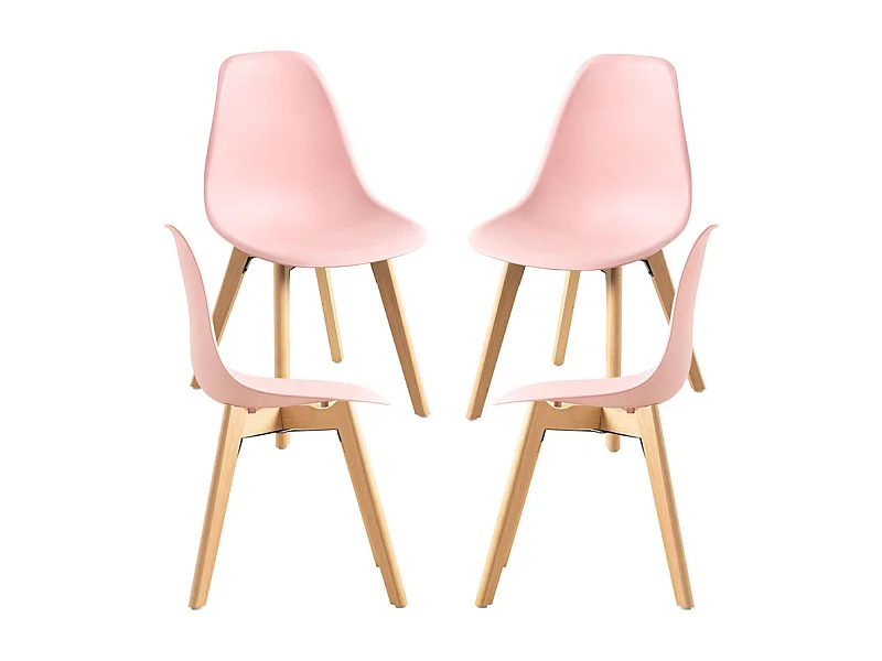 Packs Sillas Comedor - Pack 4 Sillas Kelen - Rosa