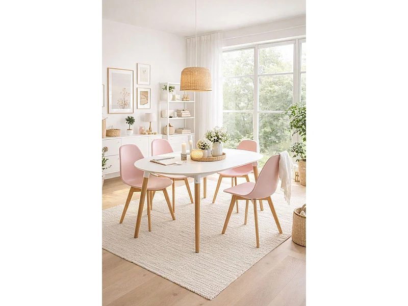 Packs Sillas Comedor - Pack 4 Sillas Kelen - Rosa
