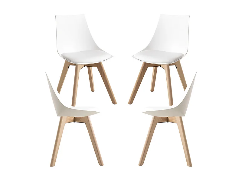 Packs Sillas Comedor - Pack 4 Sillas Blok - Blanco