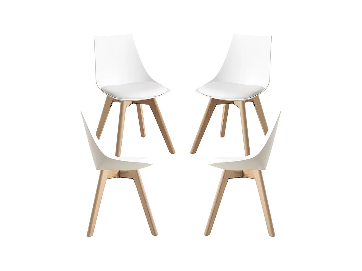 Packs Sillas Comedor - Pack 4 Sillas Blok - Blanco