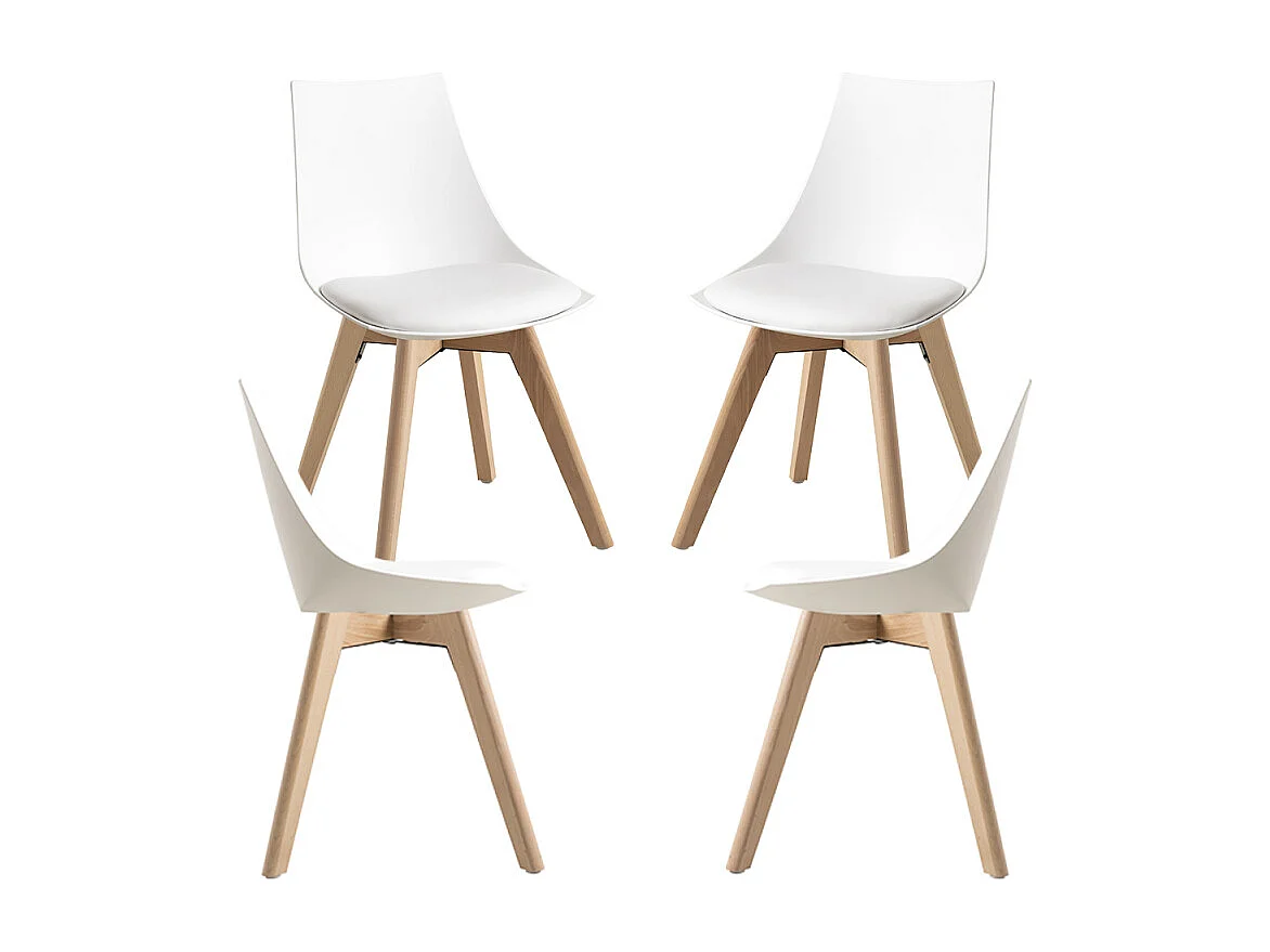 Packs Sillas Comedor - Pack 4 Sillas Blok - Blanco