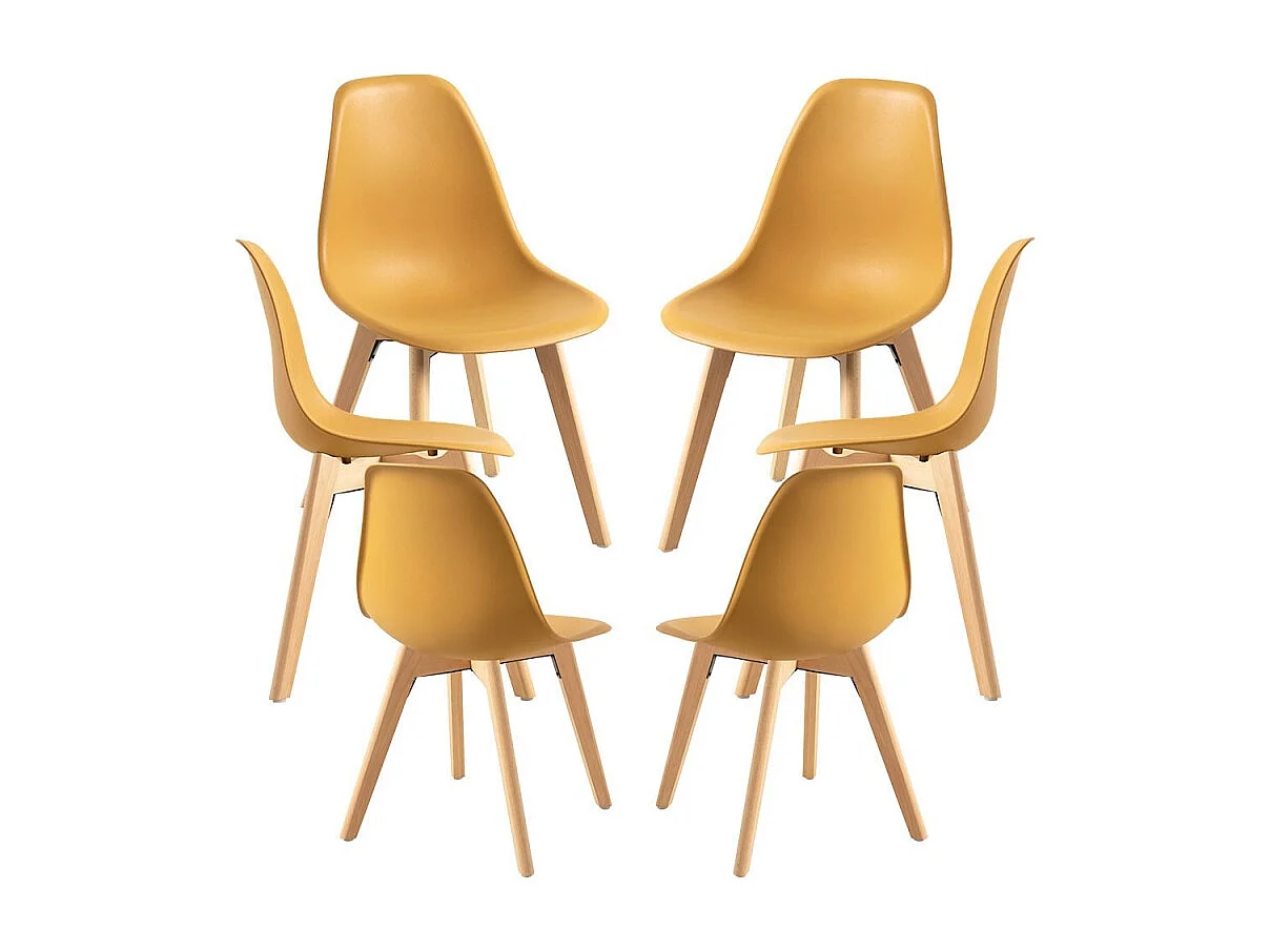 Packs Sillas Comedor - Pack 6 Sillas Kelen - Mostaza