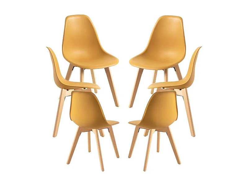 Packs Sillas Comedor - Pack 6 Sillas Kelen - Mostaza