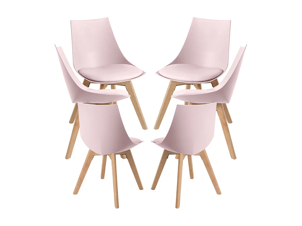 Packs Sillas Comedor - Pack 6 Sillas Blok - Rosa