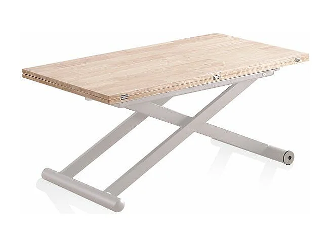 Mesa de centro elevable extensible Katia Roble - Blanco