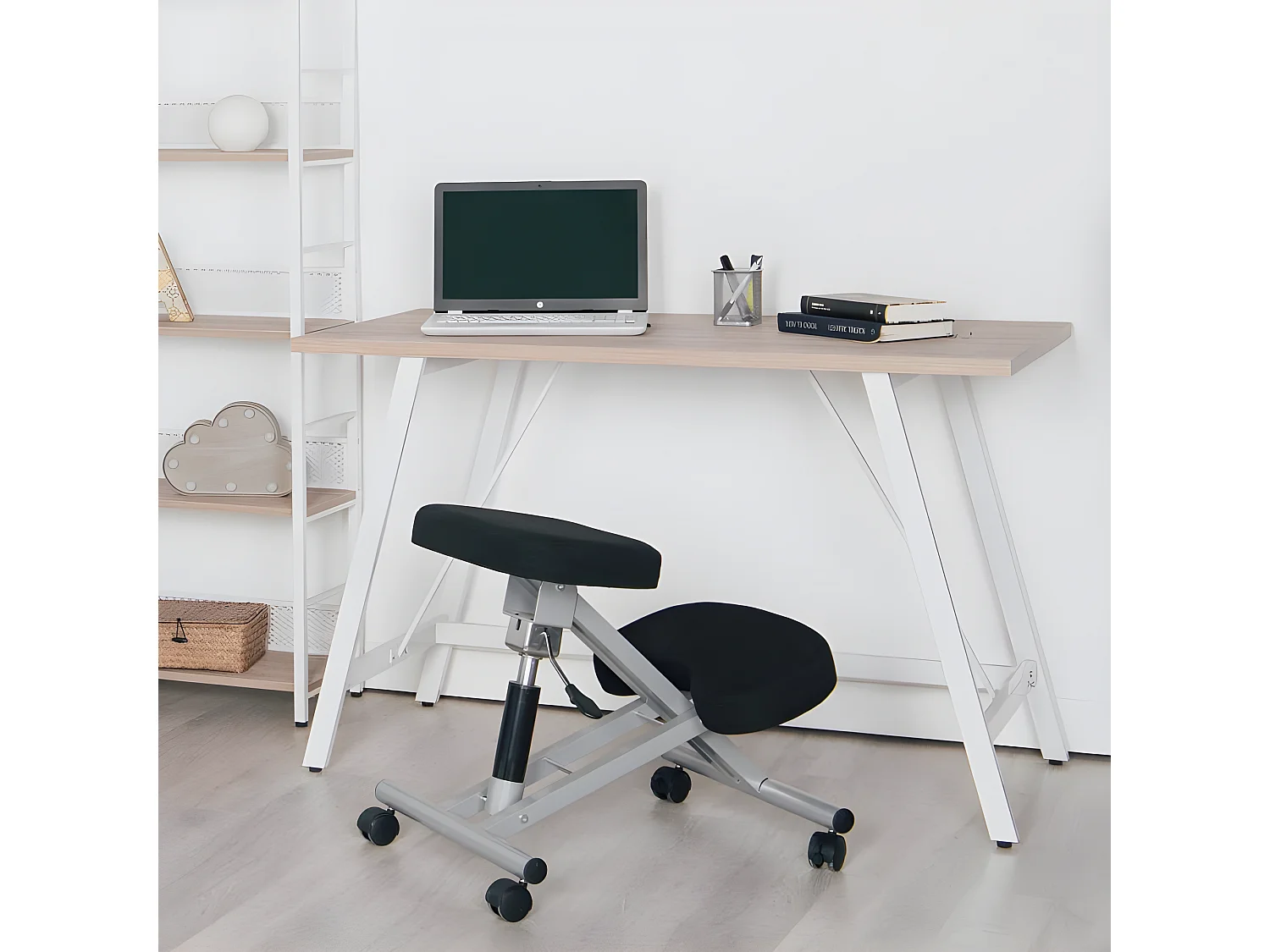 Silla ergonómica Ergochair negro aluminio Negro - Aluminio