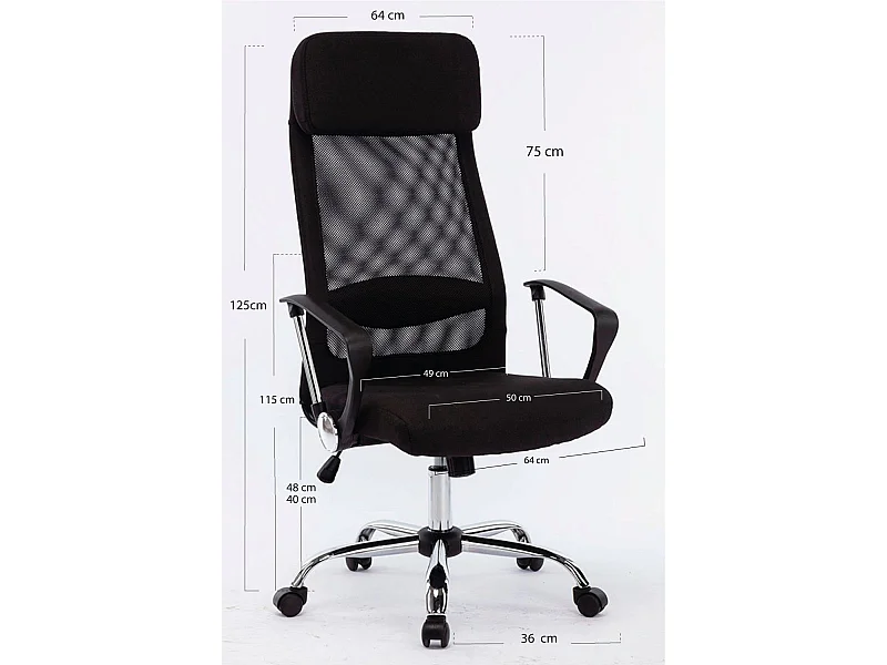 Silla de Oficina Negra Kon - Máxima Ergonomía - Ideal para Escritorio y Gaming