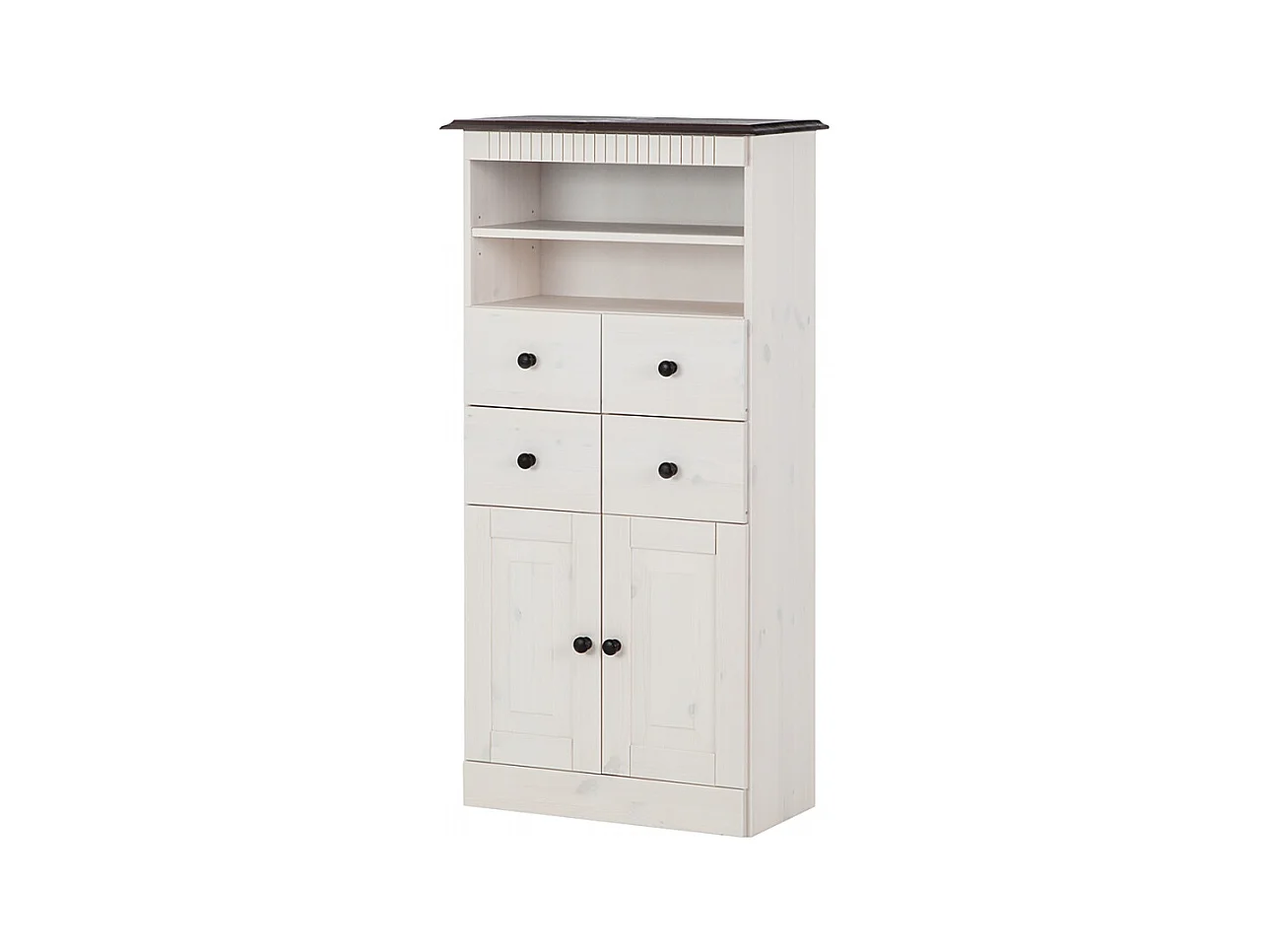 Cornelia | Armoire avec 4 tiroirs et 2 portes en pin