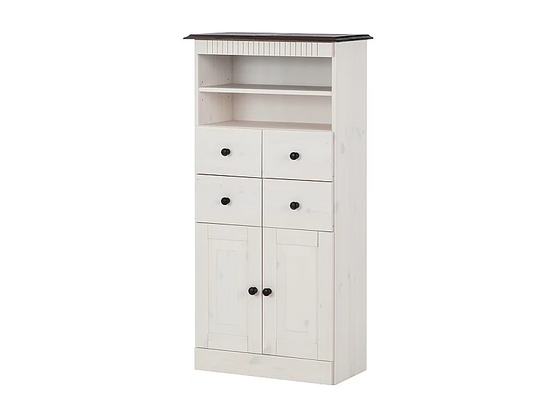 Cornelia | Armoire avec 4 tiroirs et 2 portes en pin