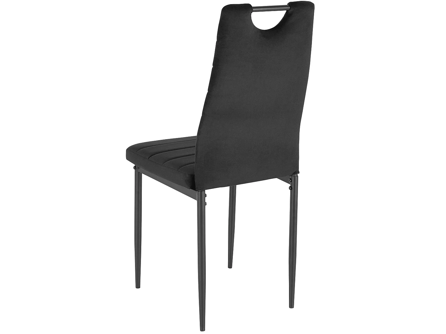 Set di 2 sedie da pranzo in velluto nero