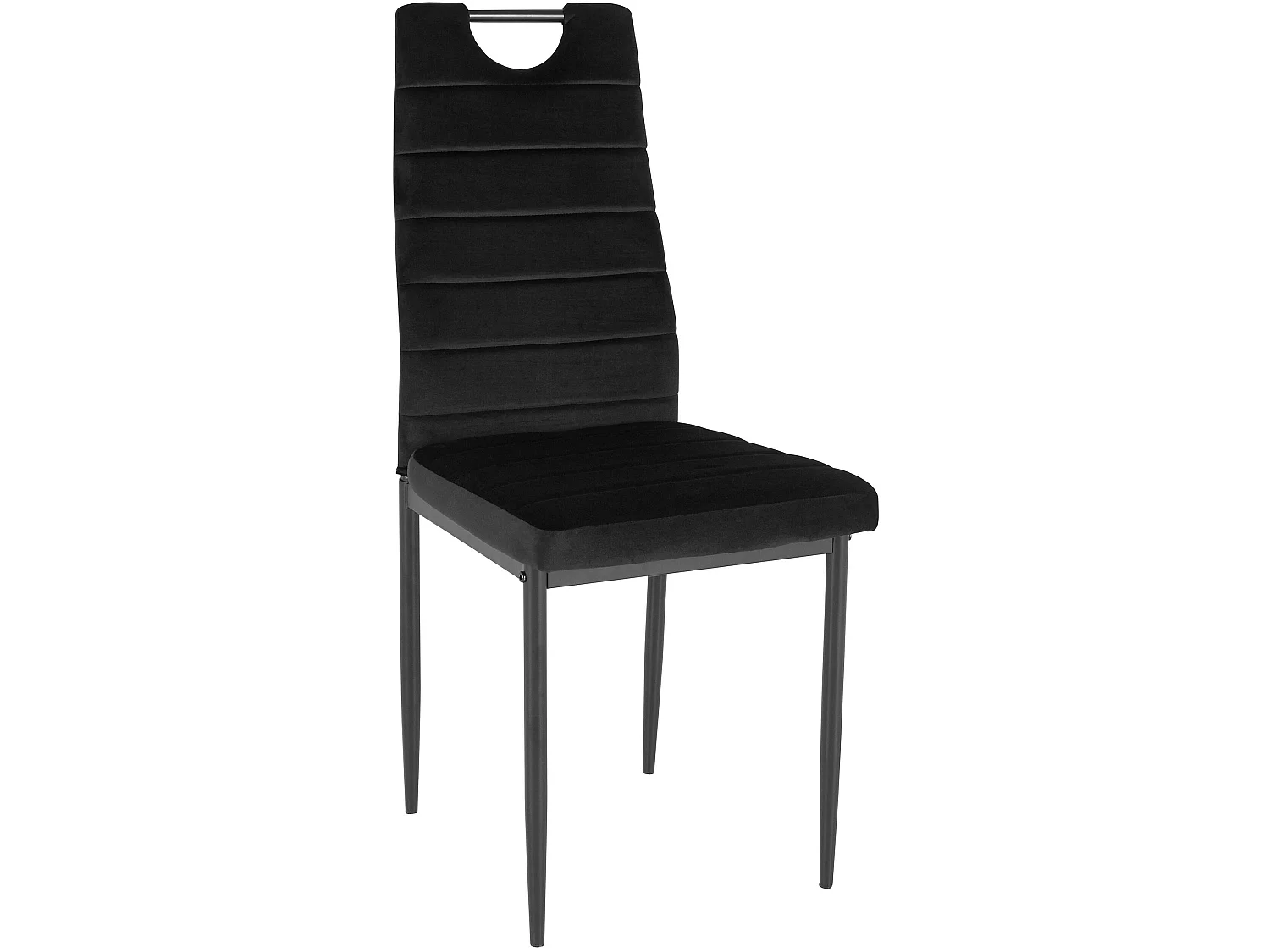 Set di 2 sedie da pranzo in velluto nero