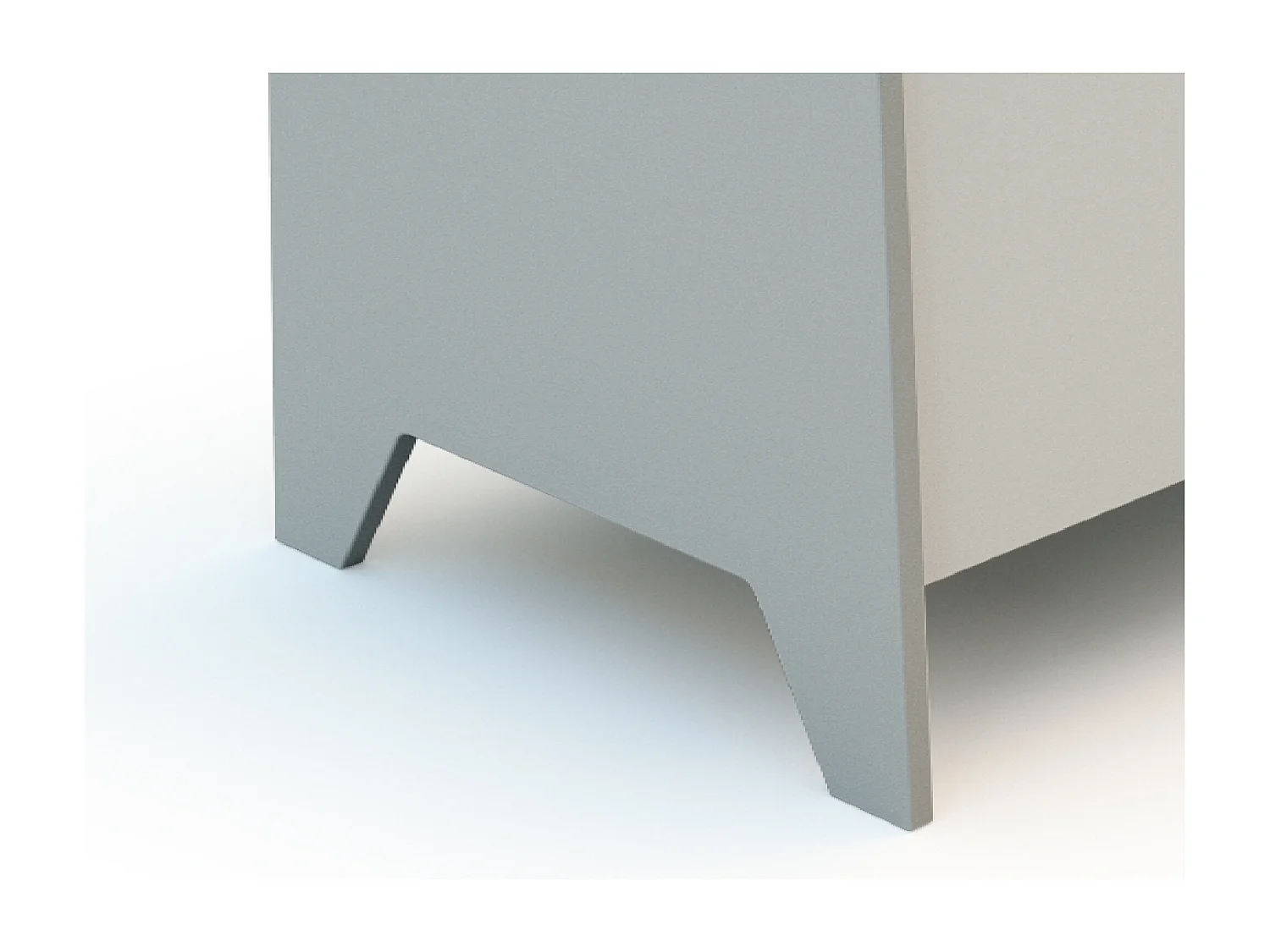 Caja de almacenaje y juguetes madera - Gris/Blanco - 65 x 46 x 46 cm