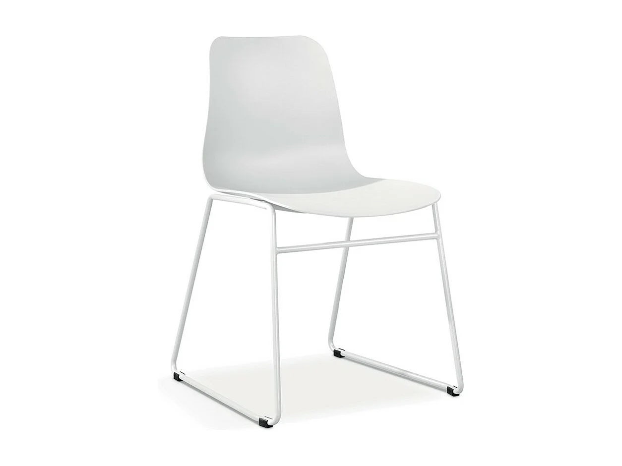 Cadeira em polipropileno MARIE para sala de jantar, bar, café, cor: branca