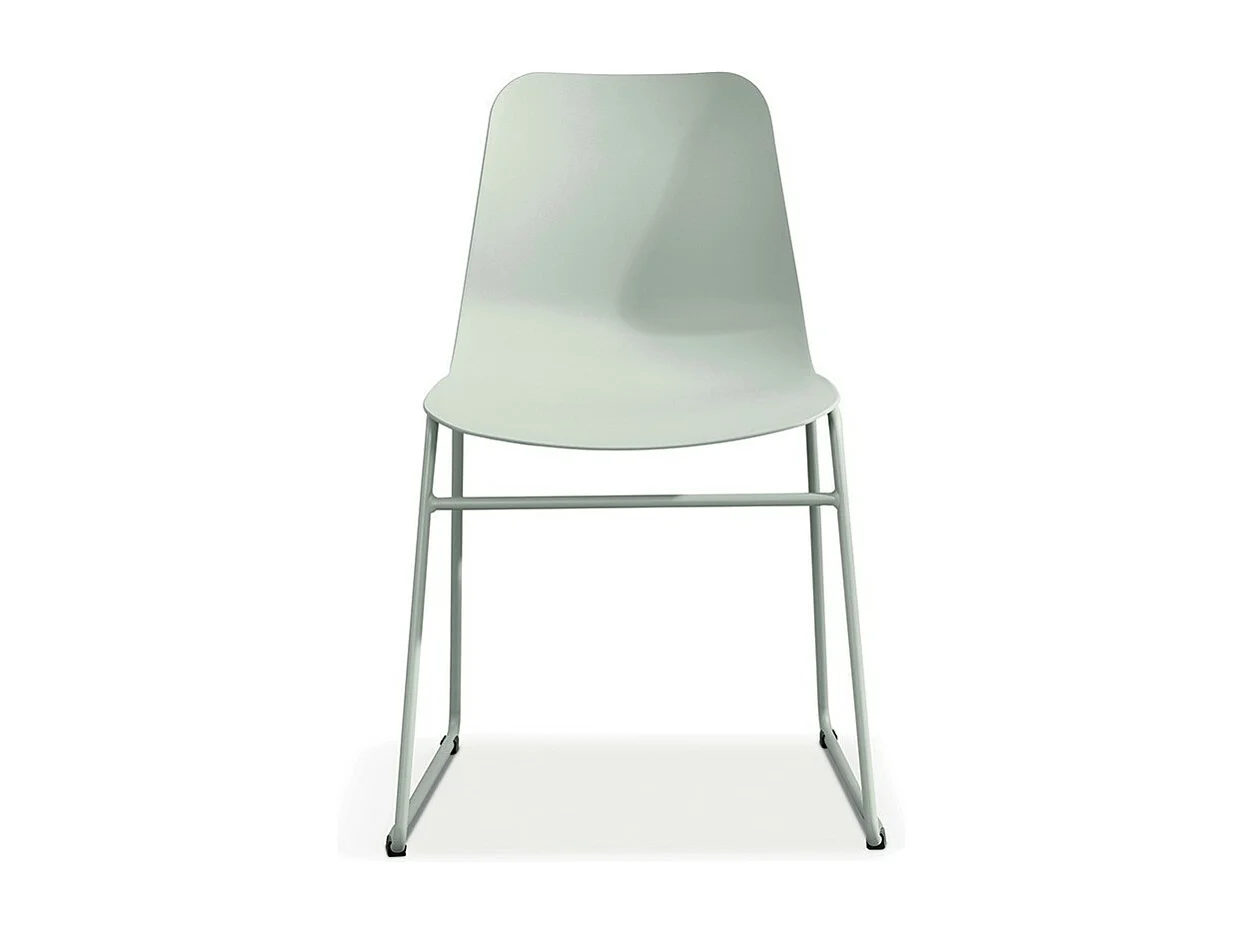 Cadeira de polipropileno MARIE para sala de jantar, bar, café, cor: verde cinza