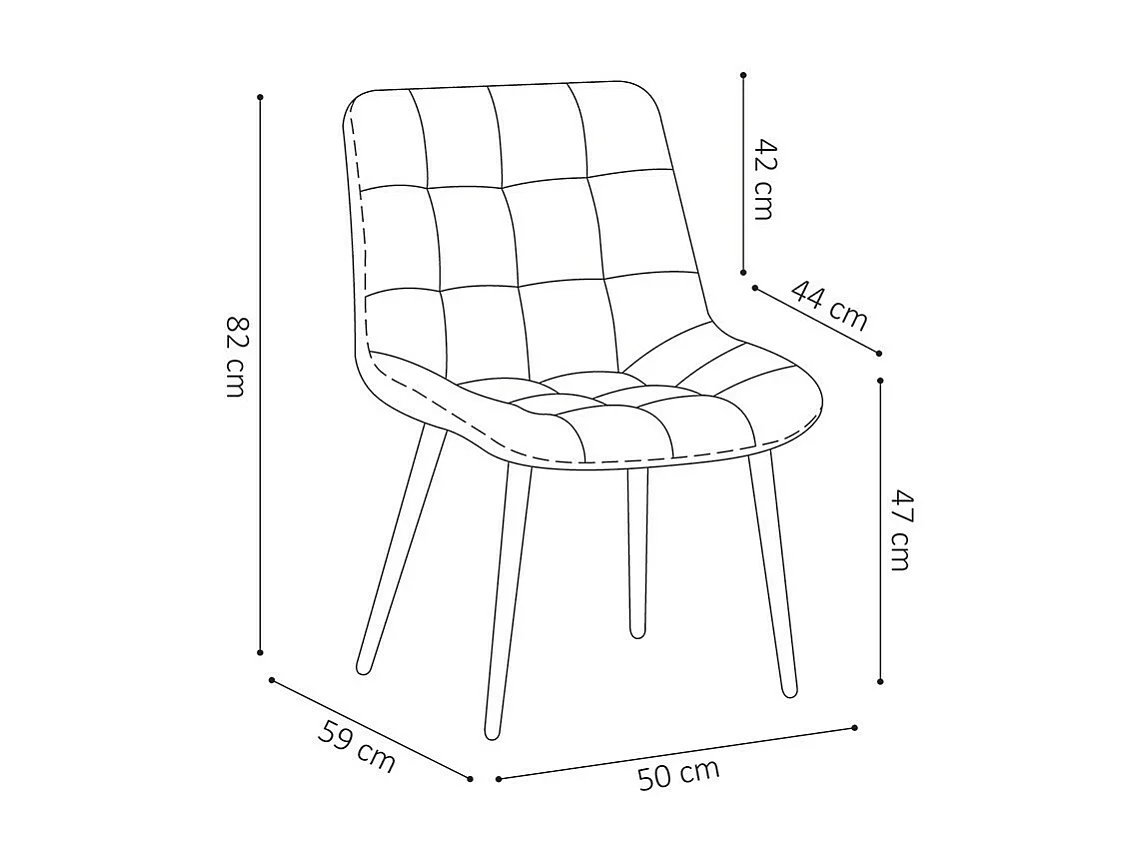 Chaise design KALI – Velours rose et pieds métal