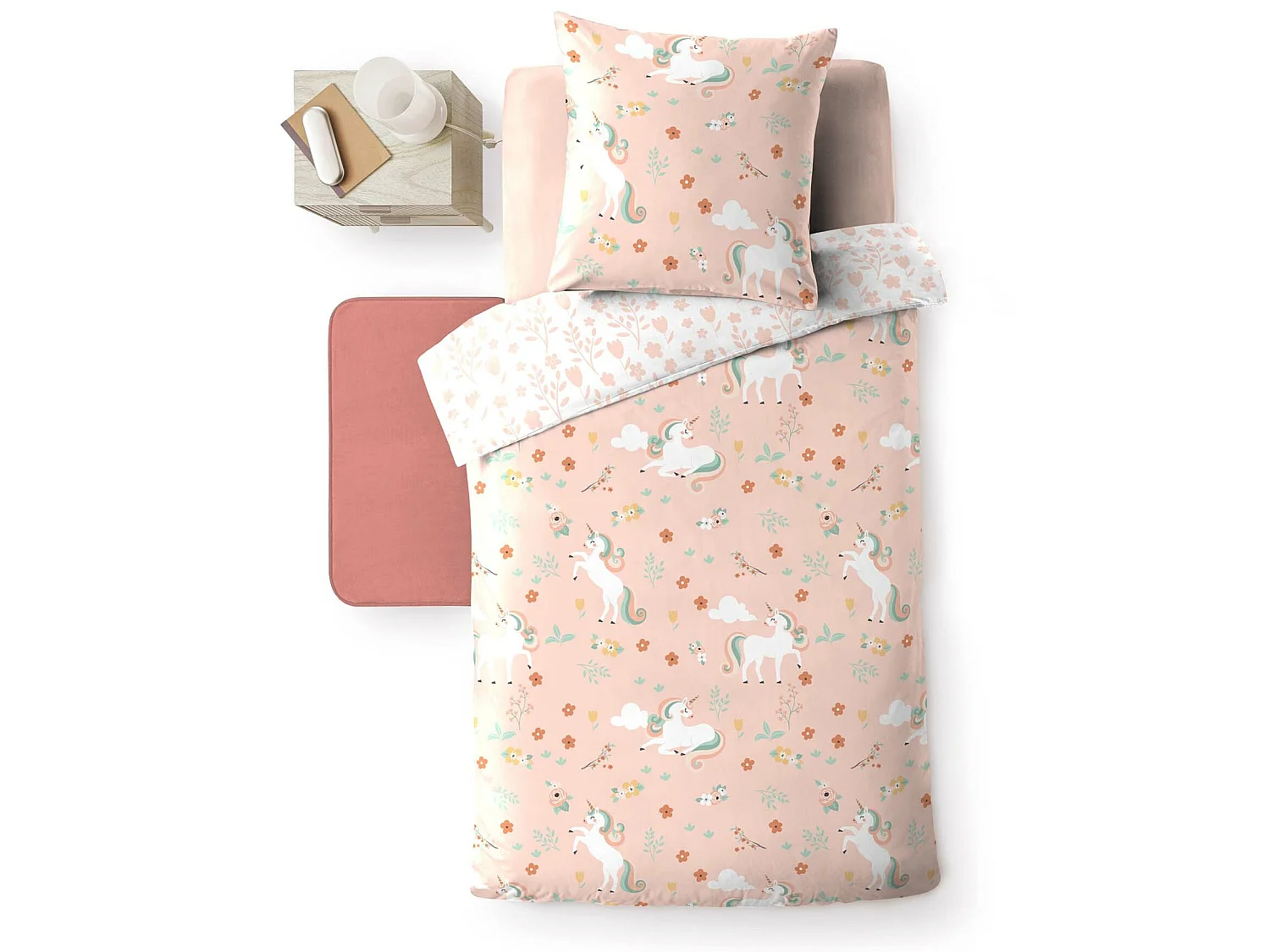 Parure Housse de couette Licorne magique 140x200cm